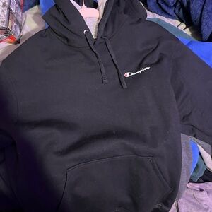 Black champion hoodie size medium